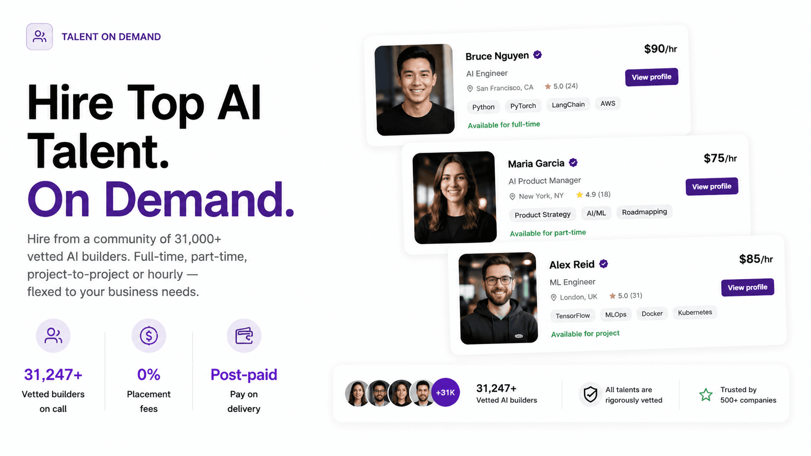 Talent on Demand product showcase
